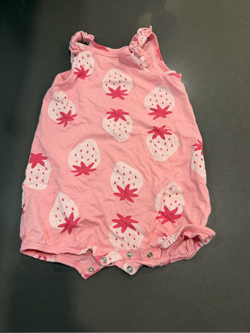 Carter's Pink Strawberry Print Romper